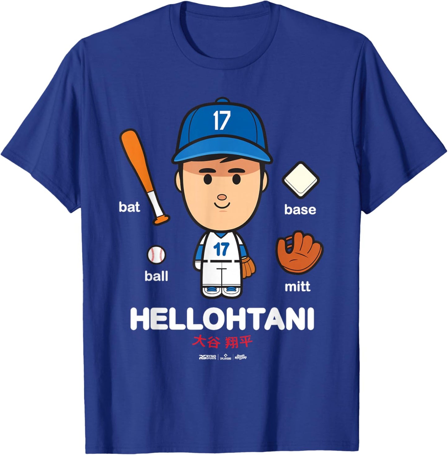 Shohei Ohtani Los Angeles Baseball HellOhtani MLBPA T-Shirt - T-Shirt | Royal