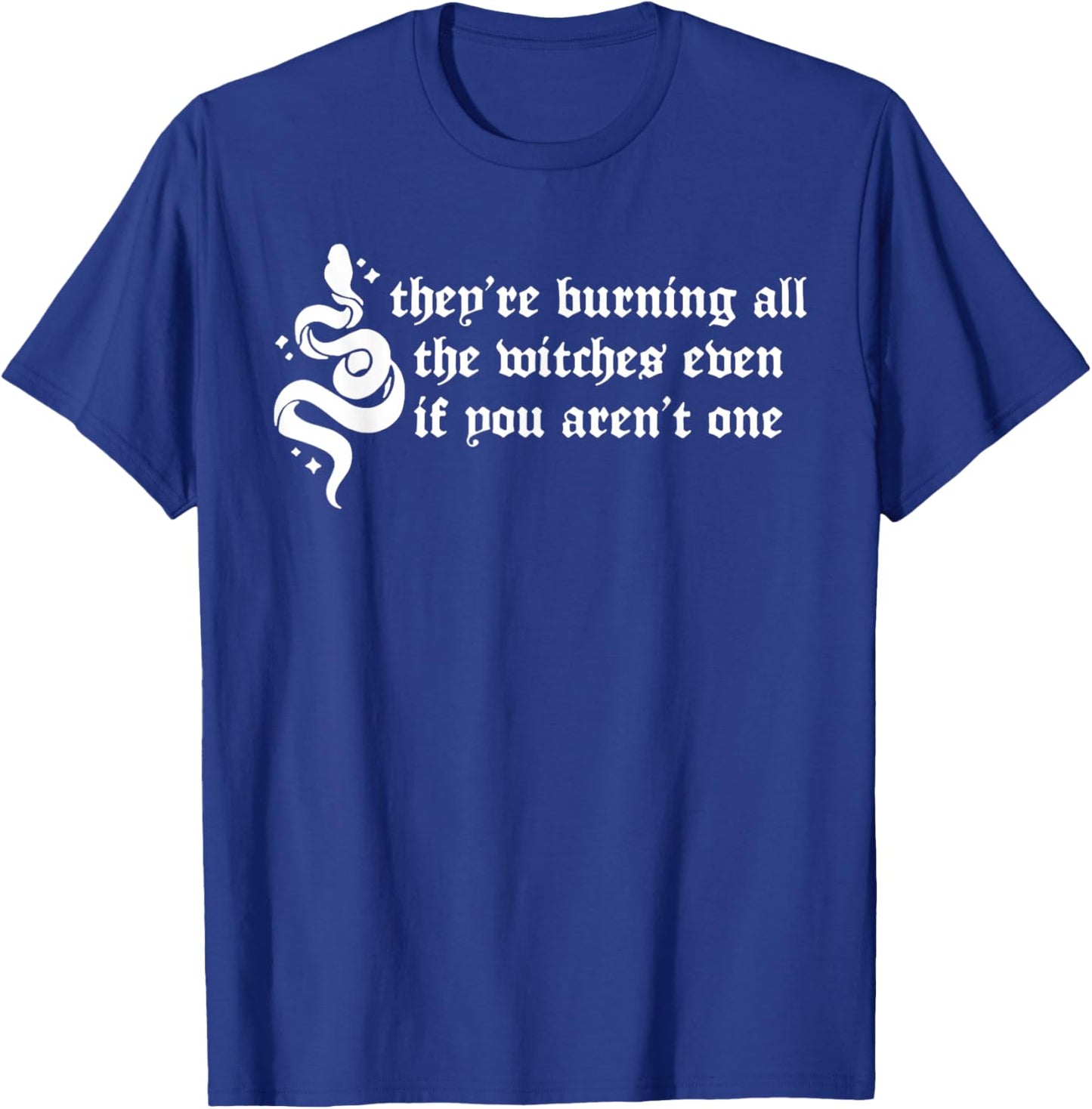 They're Burning All the Witches Even If You Aren't One T-Shirt - T-Shirt | Royal