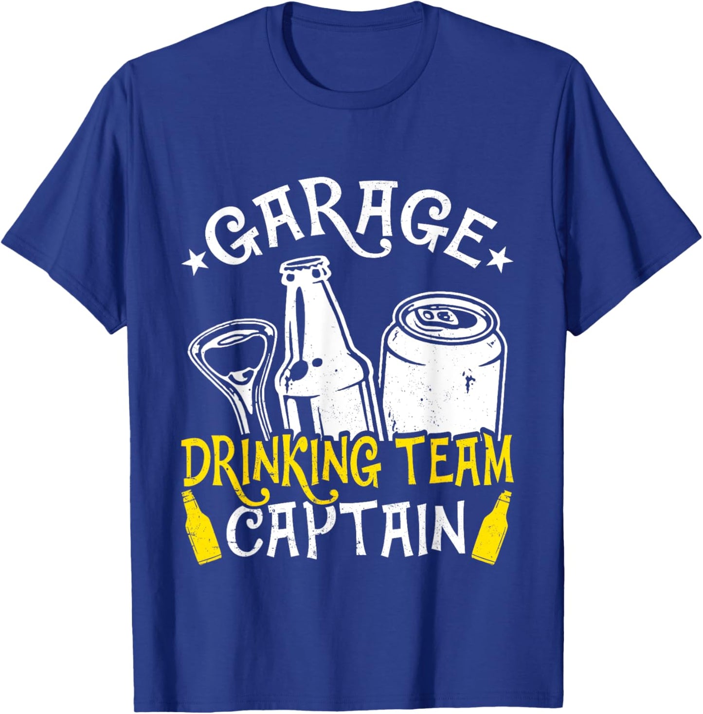 Beer Garage Drinkers Drinking Funny Team Captain Men Dad T-Shirt - T-Shirt | Royal