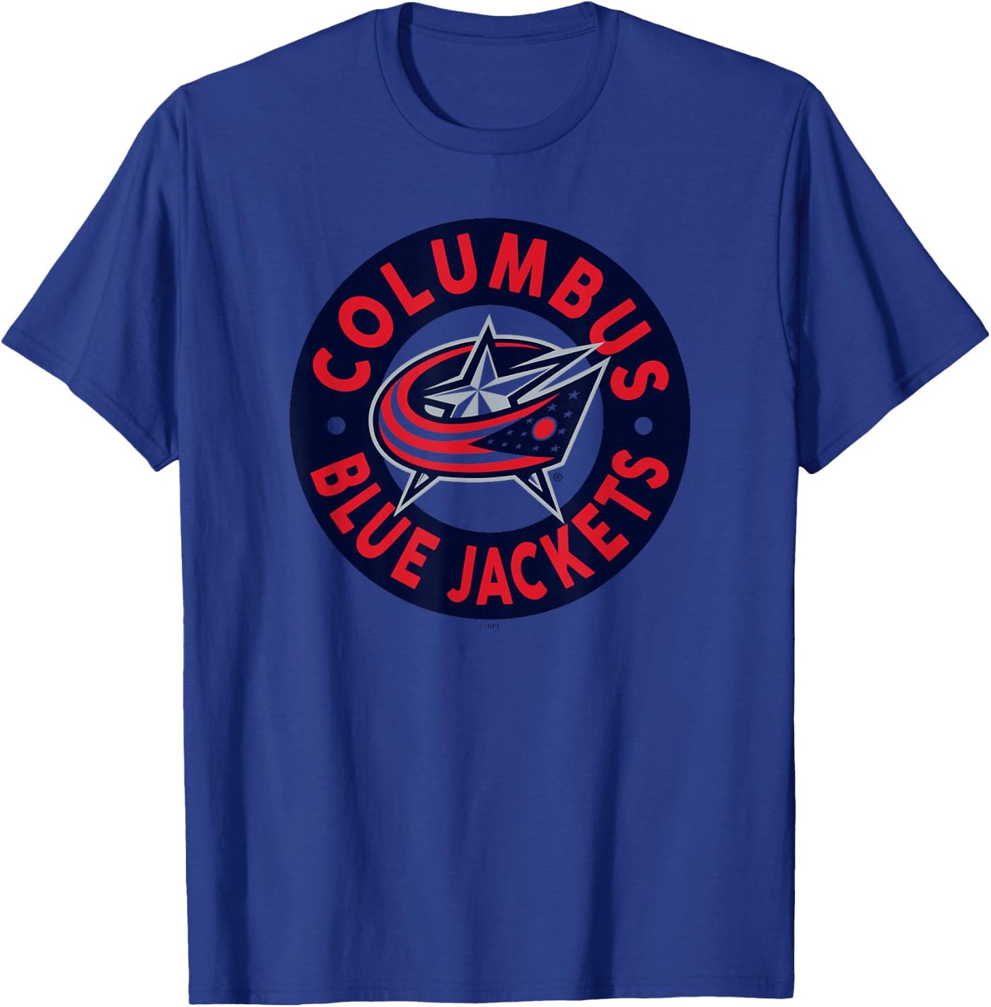 Columbus Blue Jackets Symbol White Officially Licensed T-Shirt - T-Shirt | Royal