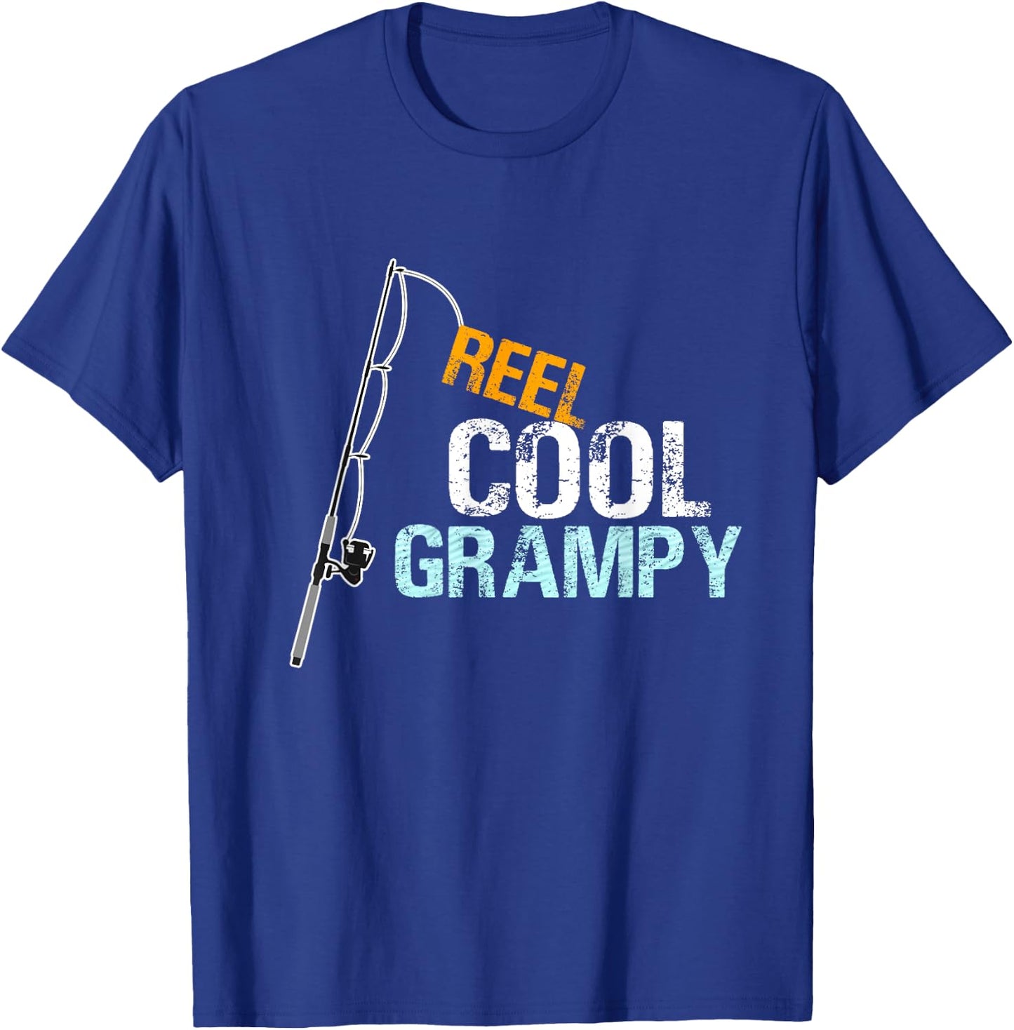 Grampy Gift from Granddaughter Grandson Reel Cool Grampy T-Shirt - T-Shirt | Royal