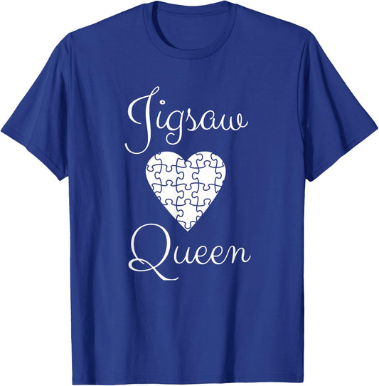 Jigsaw Queen Puzzle Lover Gift Girls Women T-Shirt - T-Shirt | Royal