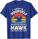 Hawk Always Be Yourself Retro Vintage 60s 70s Bird T-Shirt - T-Shirt | Royal