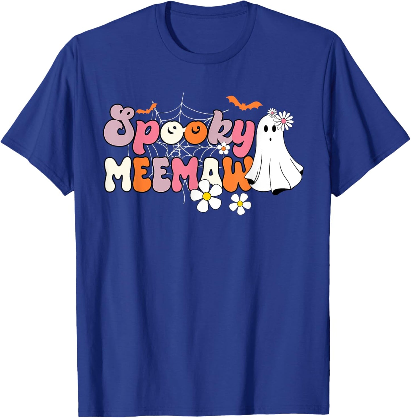 Groovy One Spooky Meemaw Mama Grandma Witch Mom Halloween T-Shirt - T-Shirt | Royal