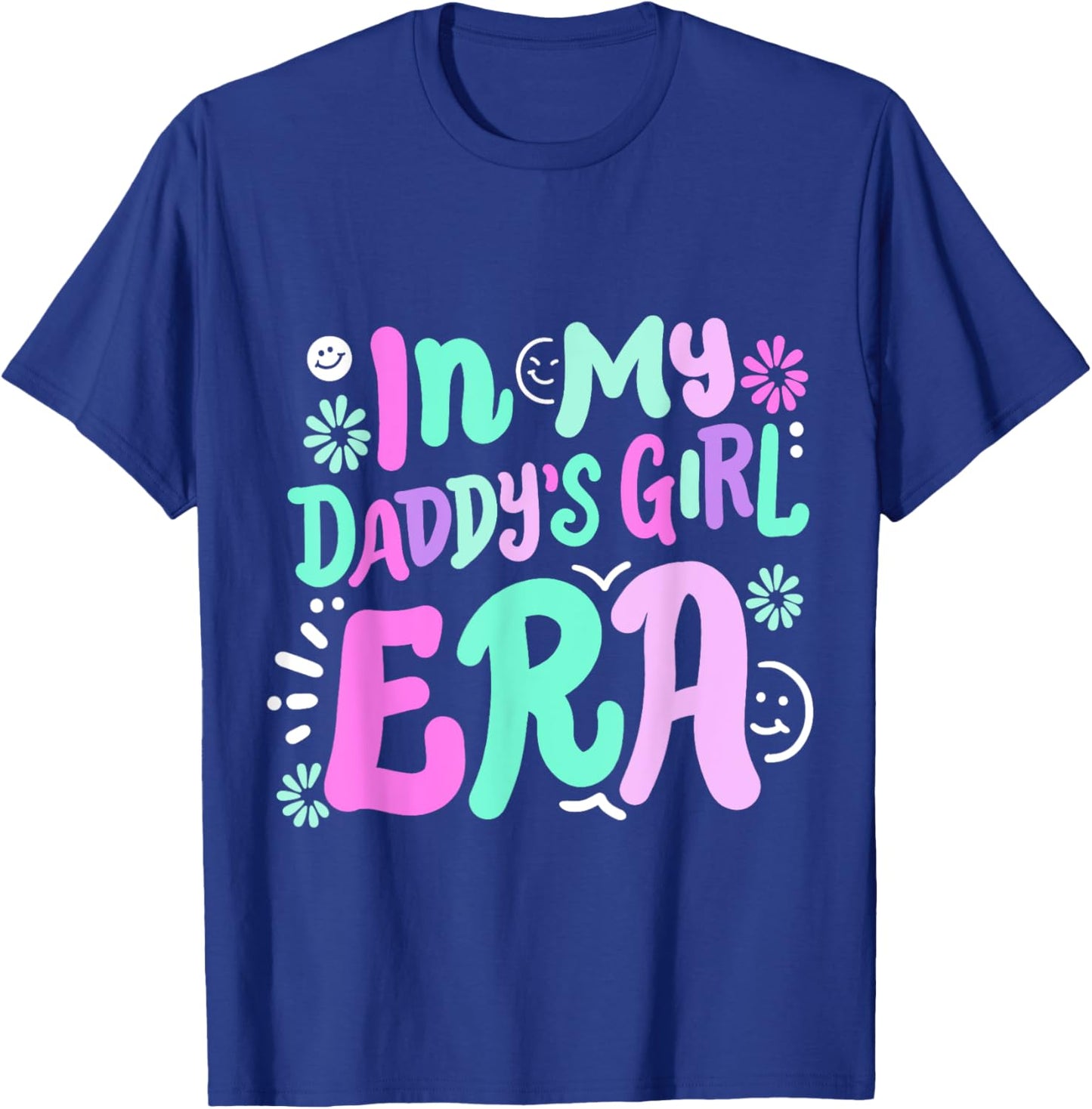 In My Daddy's Girl Era Retro Groovy Girls Kids Father's Day T-Shirt - T-Shirt | Royal