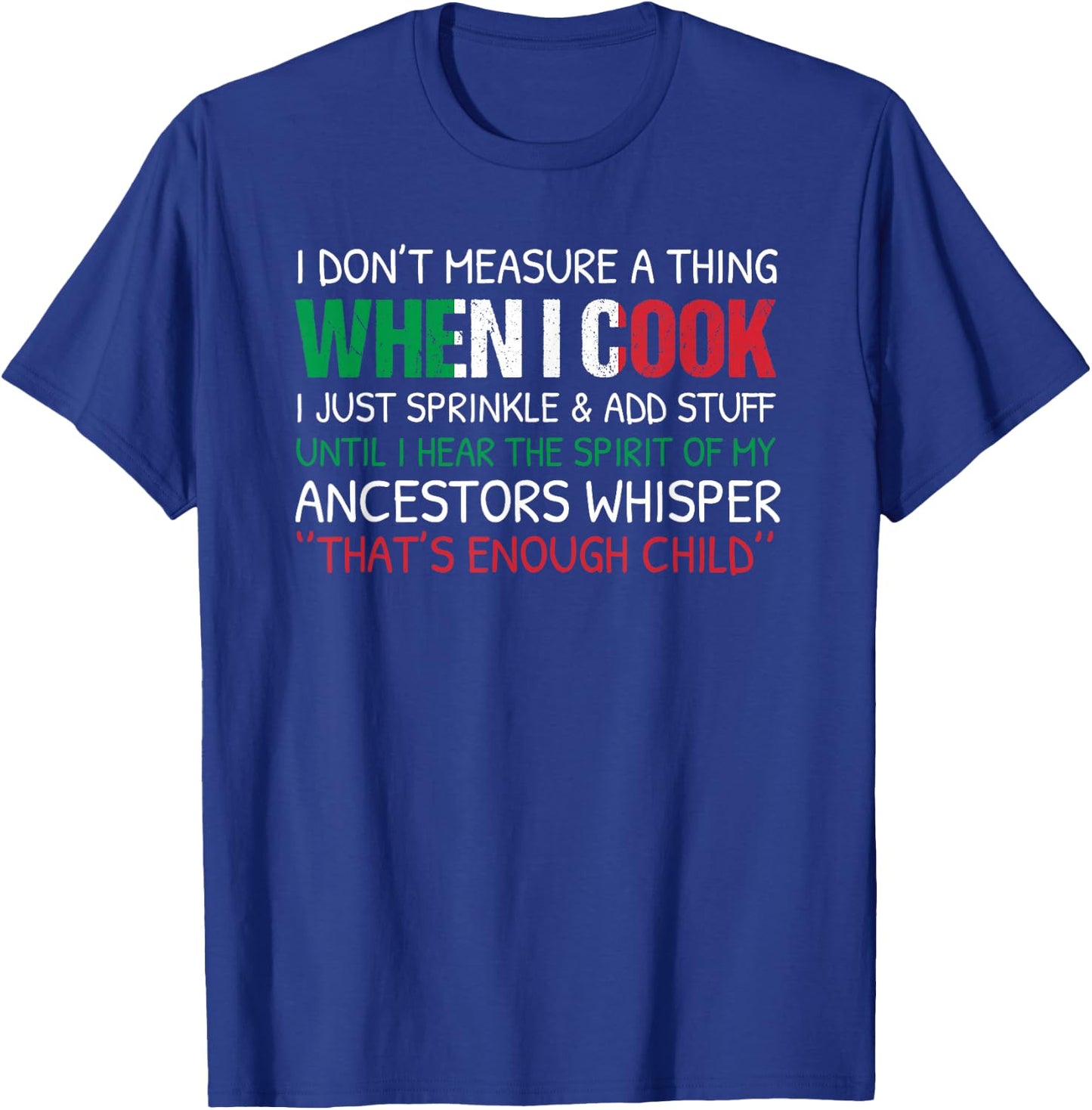 Italian Cook Chef Cooking Italy Food Kitchen Culinary Funny T-Shirt - T-Shirt | Royal