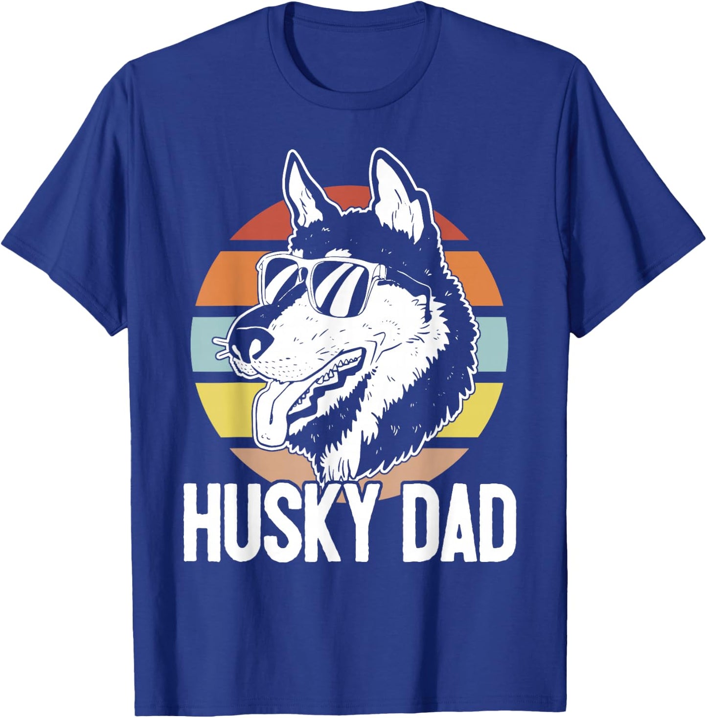 Husky Dad Huskies Sled Dog Team Husky T-Shirt - T-Shirt | Royal