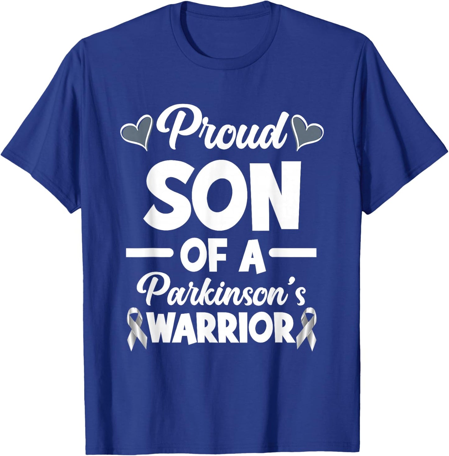 Proud Son Of A Parkinson's Warrior Parkinson's Awareness T-Shirt - T-Shirt | Royal