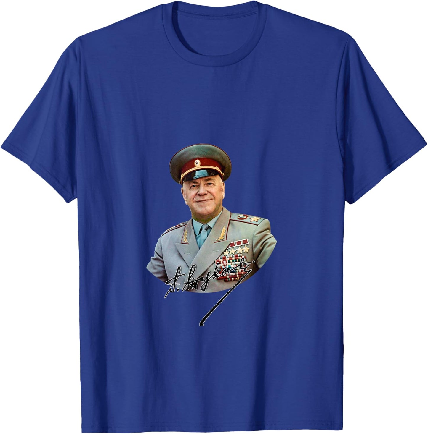 Marshal Georgy Zhukov With Signature T-Shirt - T-Shirt | Royal