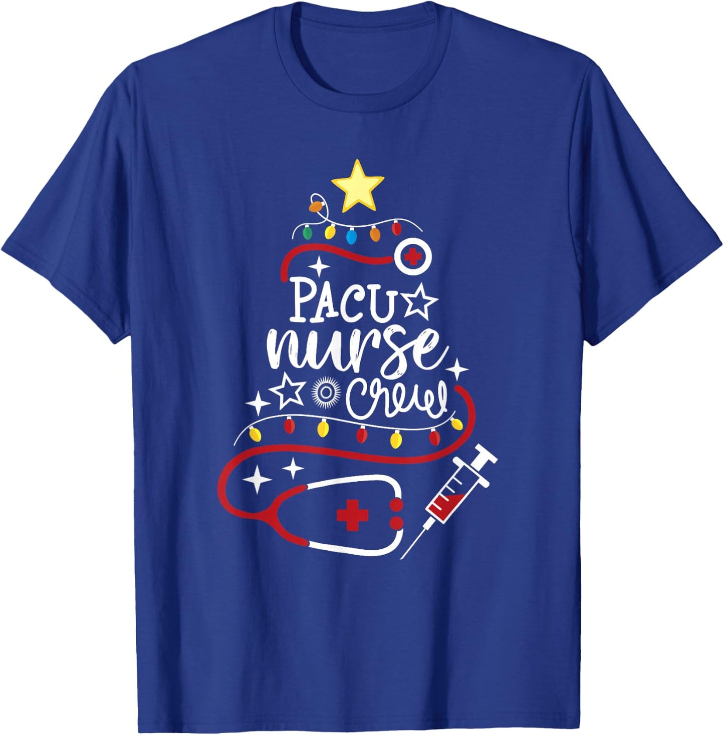Merry Christmas Perianesthesia Nursing Gift PACU Nurse Crew T-Shirt - T-Shirt | Royal