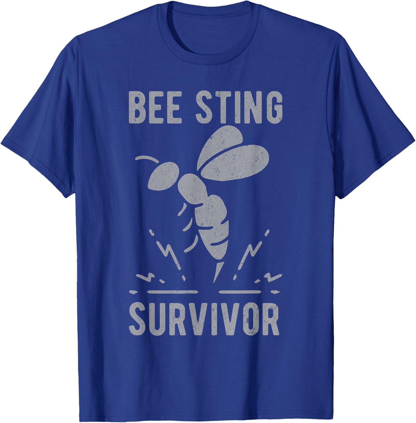 Vintage Bee Sting Survivor I Survived a Bee Sting Bee Keeper T-Shirt - T-Shirt | Royal