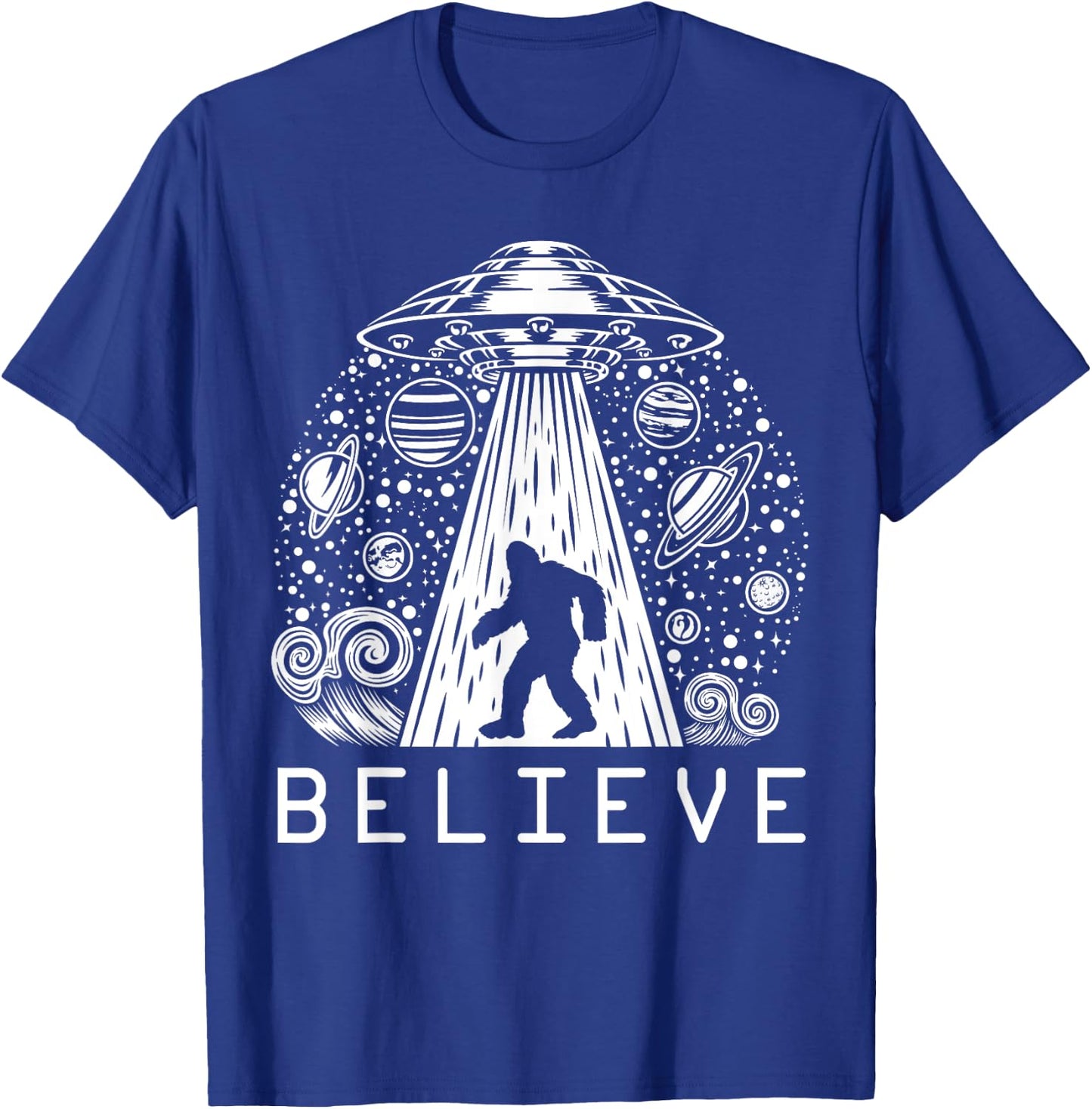 Bigfoot UFO Conspiracy Theory - Alien Physics T-Shirt - T-Shirt | Royal