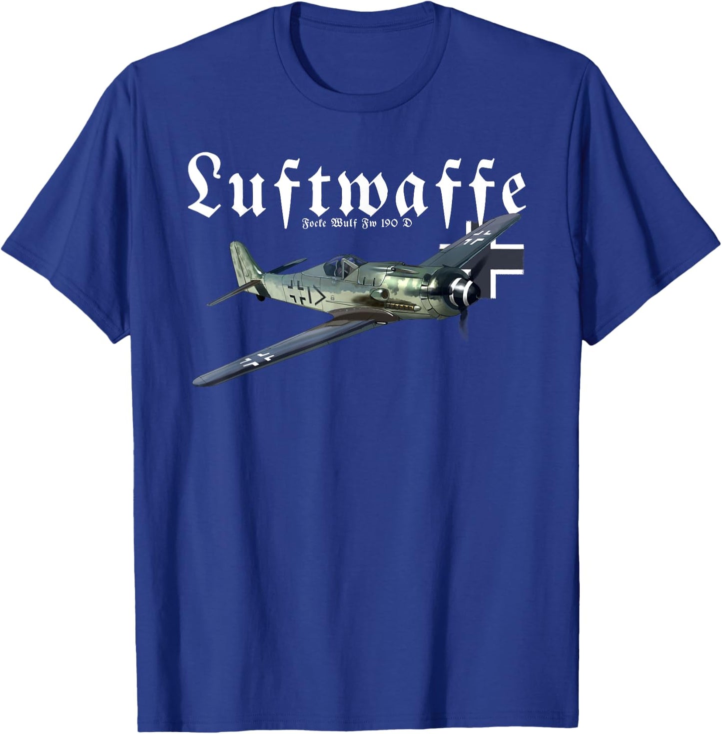German Warbird I Focke-Wulf FW 190 I WW2 Airplanes T-Shirt - T-Shirt | Royal