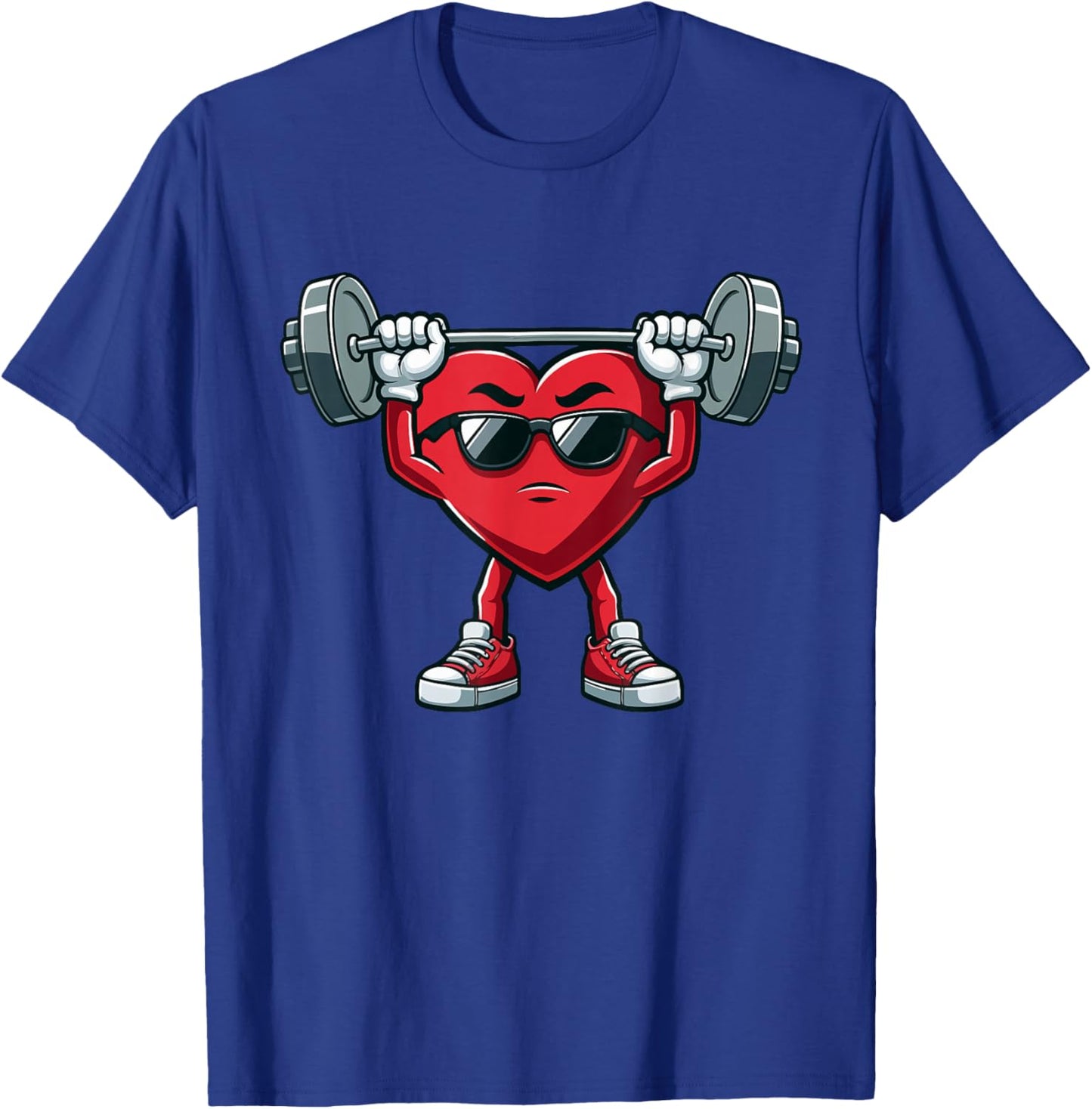 Healthy Heart Heart Disease Awareness Weightlifting Funny T-Shirt - T-Shirt | Royal