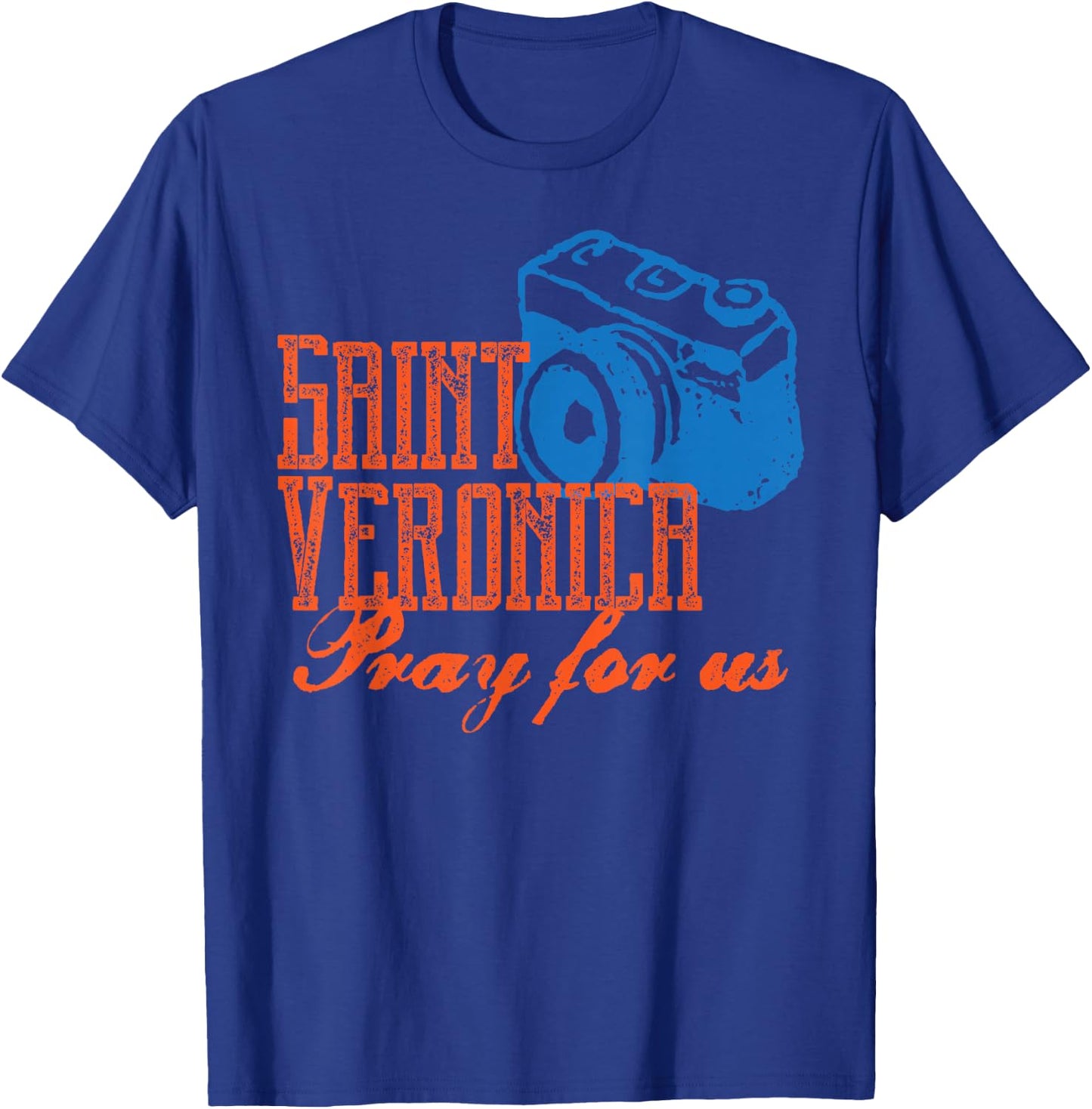 St Veronica Patron Saint Photography Photographers Catholic T-Shirt - T-Shirt | Royal