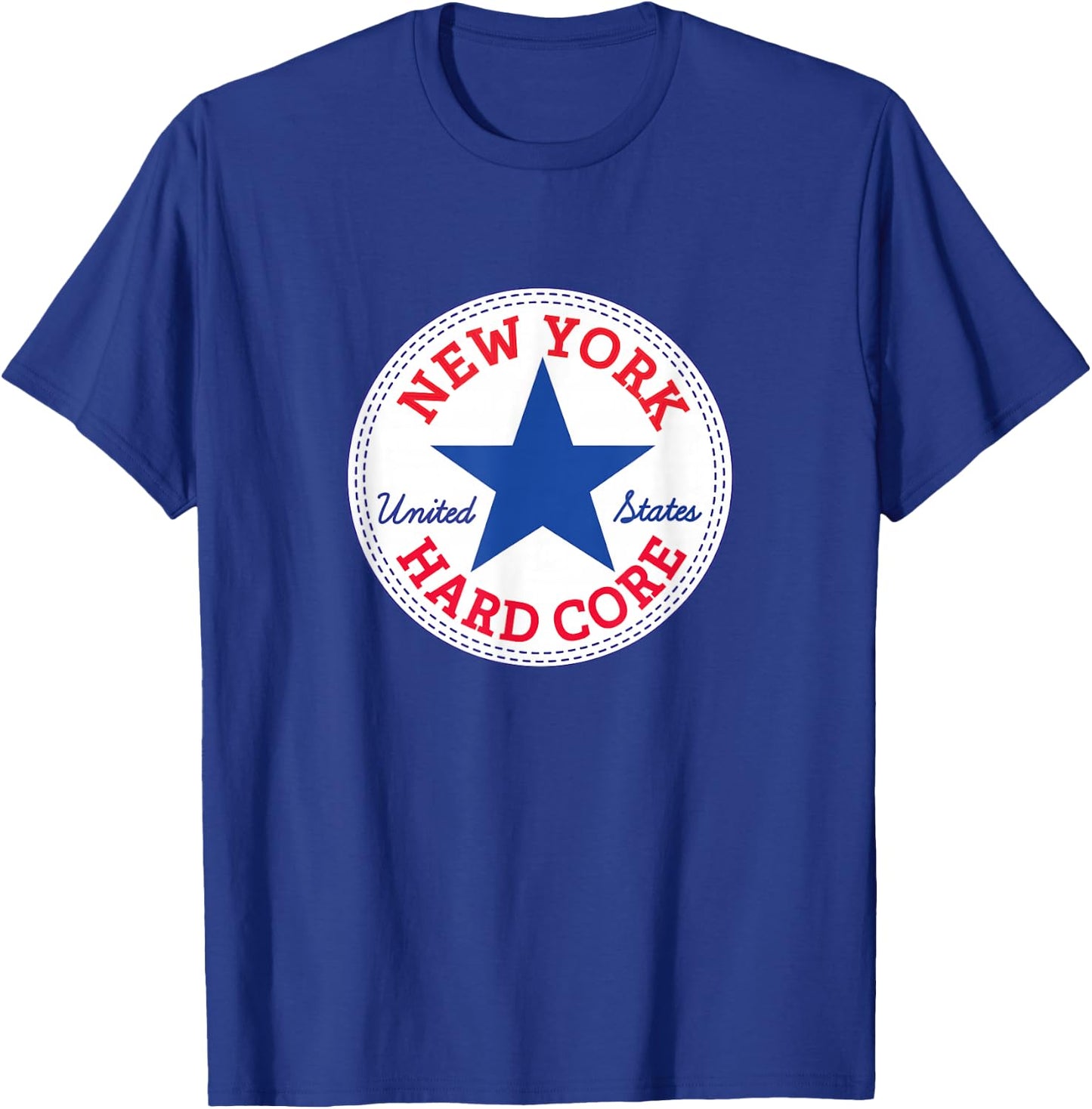 New York HARD CORE NYHC USA Straight Edge T-Shirt - T-Shirt | Royal