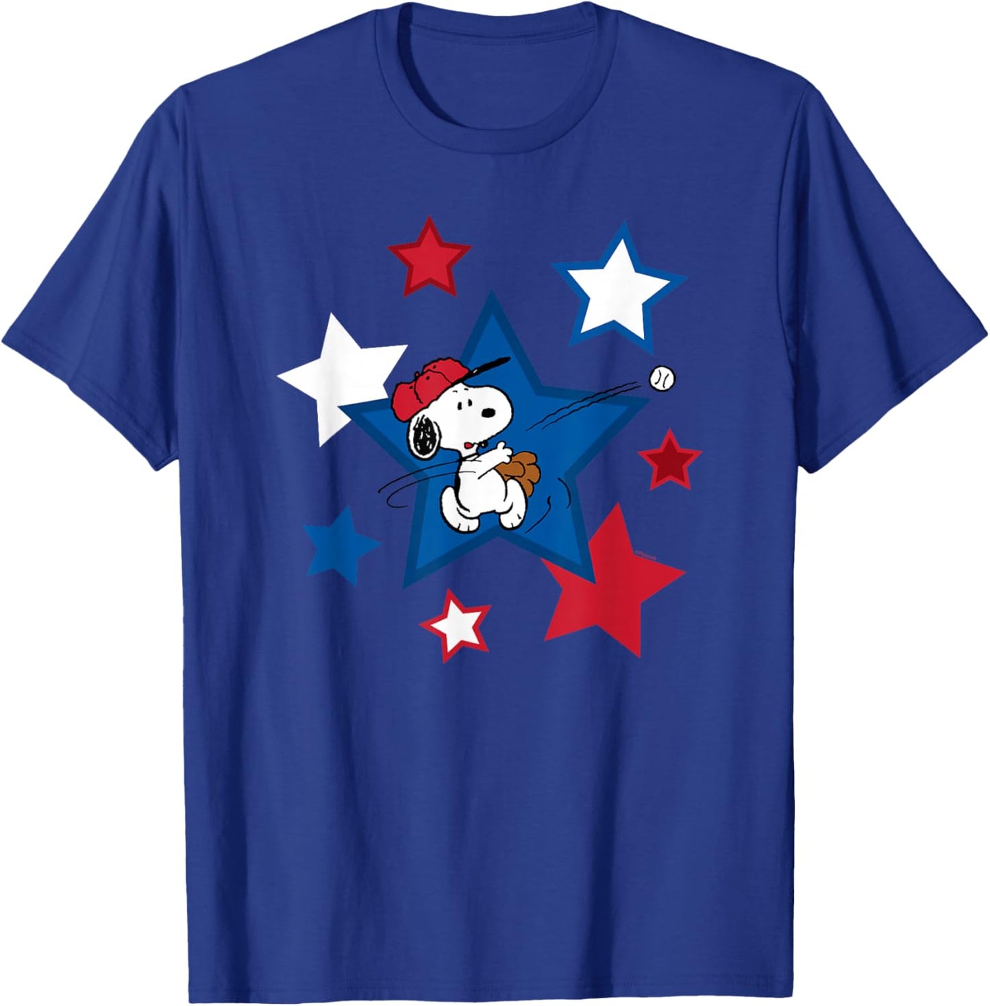 Peanuts Snoopy Baseball Stars T-Shirt - T-Shirt | Royal