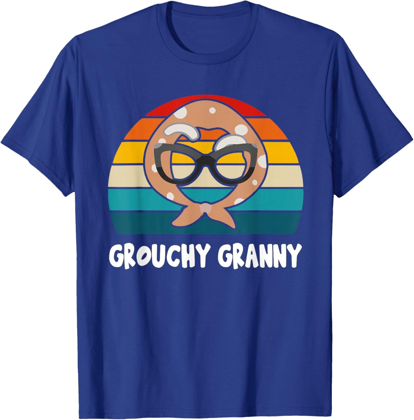 Grouchy Granny Funny Retro Vintage T-Shirt - T-Shirt | Royal