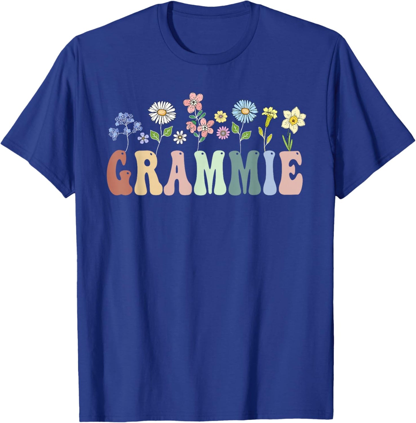 Grammie Gifts Women Wildflower Floral Design Grammie T-Shirt - T-Shirt | Royal