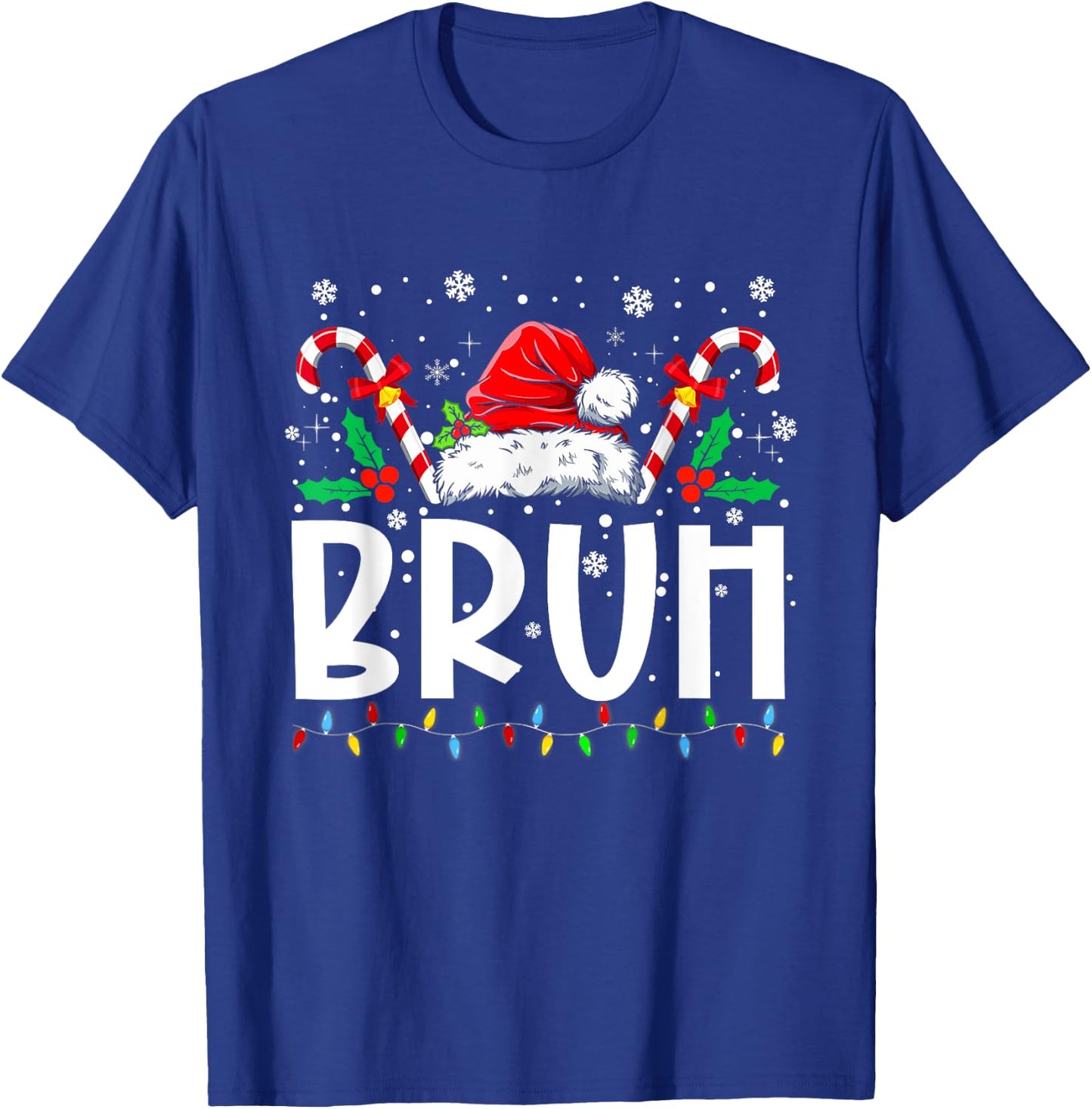 Christmas Santa Bruh Xmas Pajamas Family Men Women Kids T-Shirt - T-Shirt | Royal
