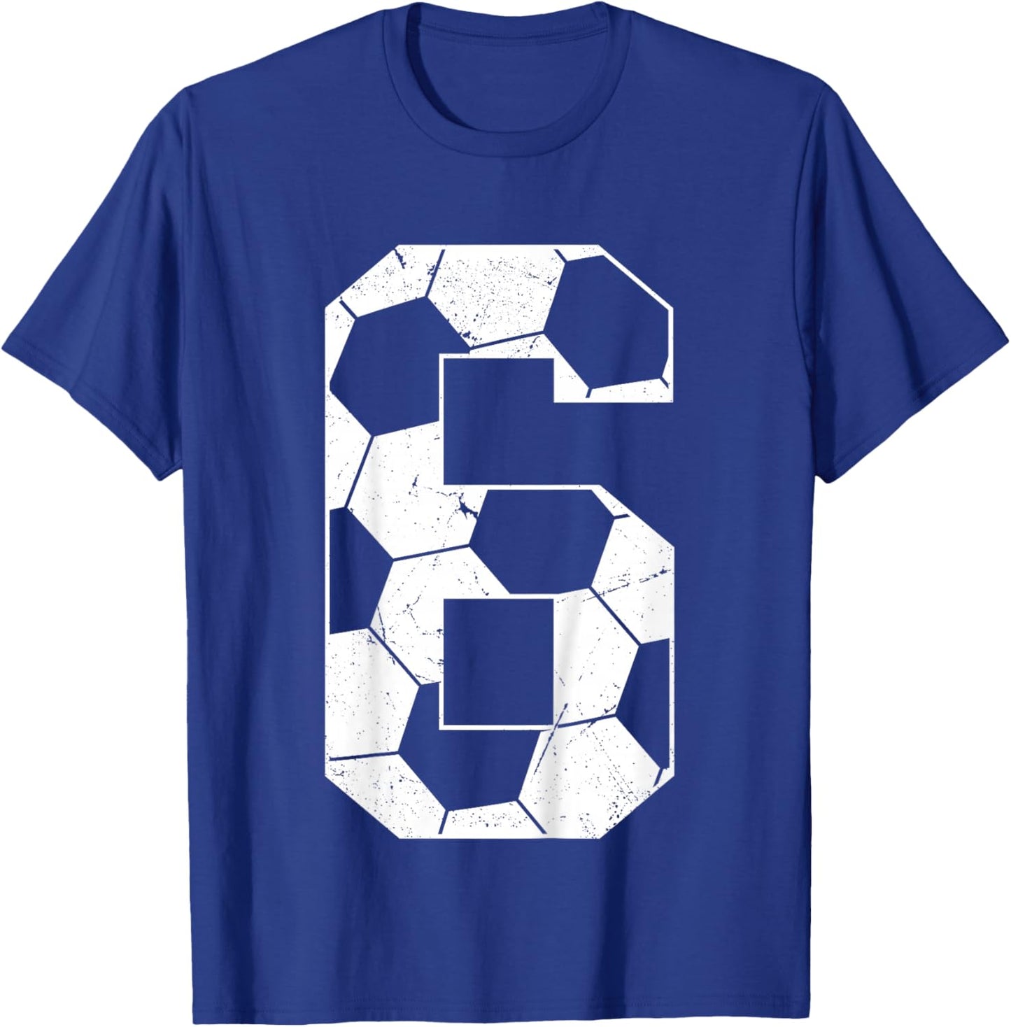 Kids 6th Birthday Boy Soccer Player Football 6 Years Old T-Shirt - T-Shirt | Royal