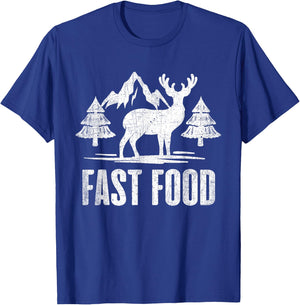 Fast Food Deer - Fast Food Shirt Funny - Hunting T-Shirt - T-Shirt | Royal