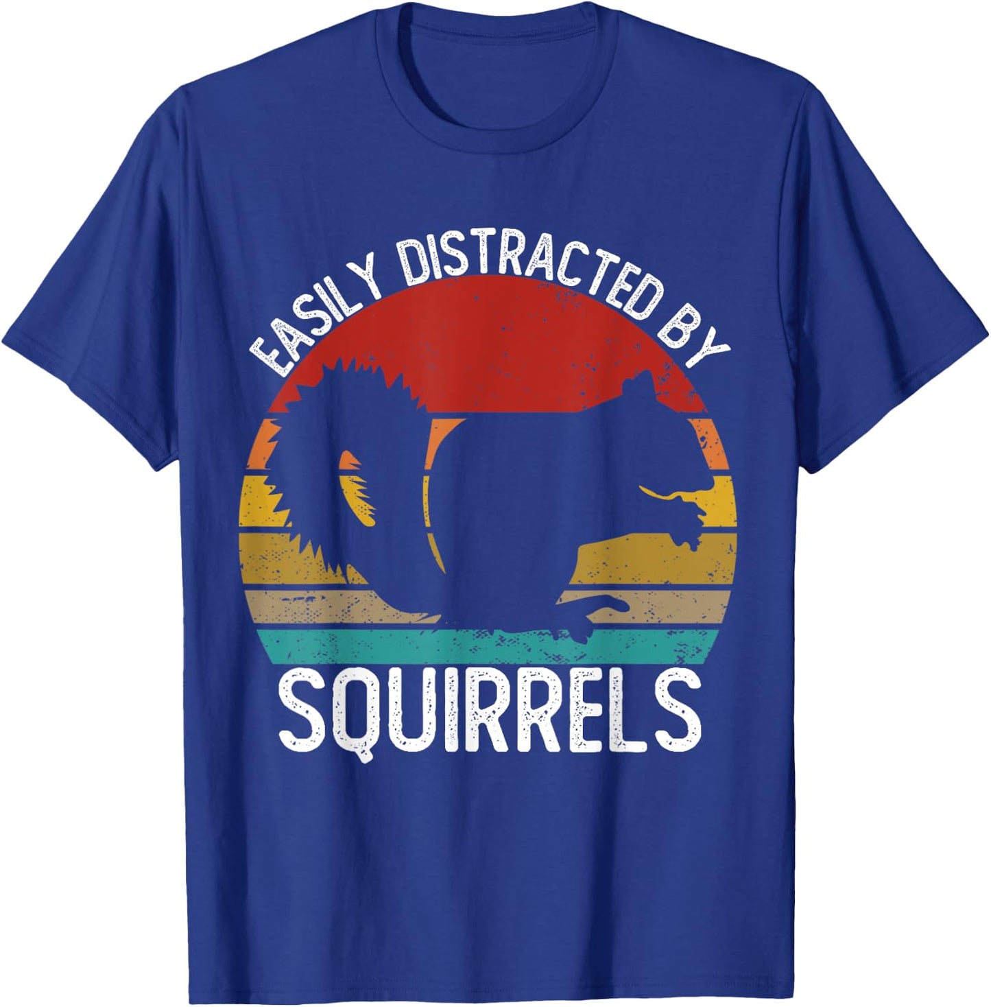Easily Distracted By Squirrels Shirts Vintage Squirrel T-Shirt - T-Shirt | Royal