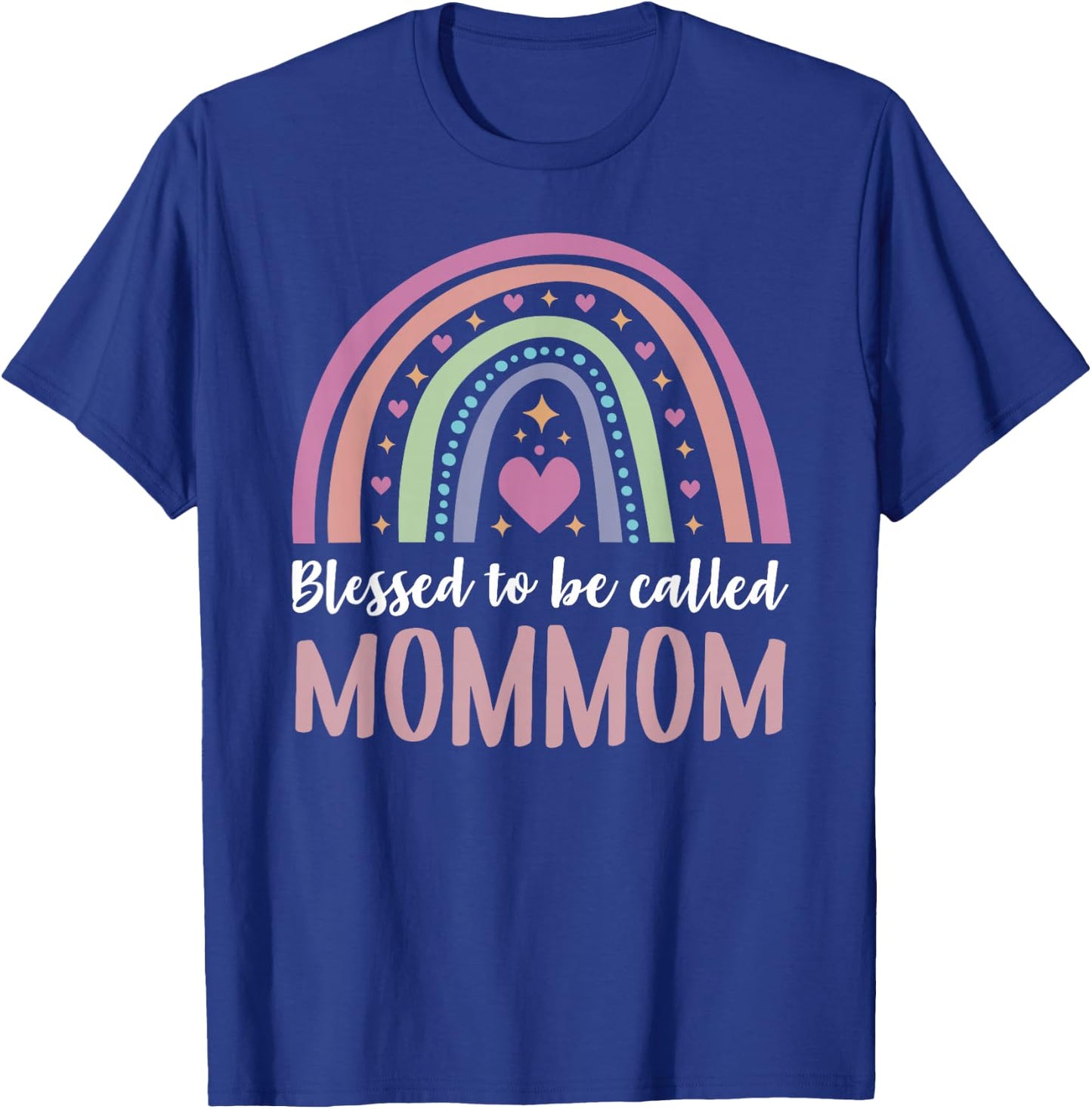 MomMom Shirt Grandma Women Mothers Day Blessed MomMom T-Shirt - T-Shirt | Royal