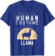 Halloween Human Costume Llama Alpaca Creepy Horror T-Shirt - T-Shirt | Royal