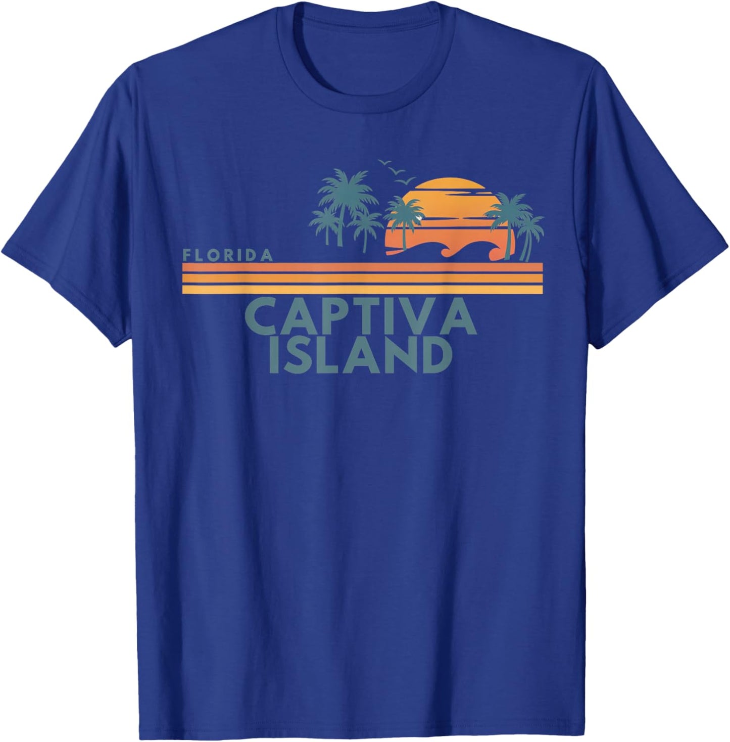Captiva Island Florida Summer Vacation Vintage 70's T-Shirt - T-Shirt | Royal