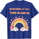 Grandma of Miss Two Groovy Boho Girl 2nd Birthday Outfit T-Shirt - T-Shirt | Royal