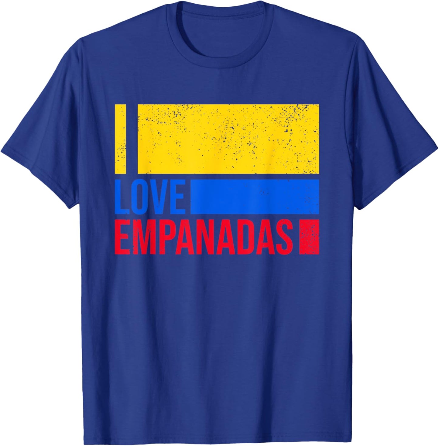 I Love Empanadas Colombia Flag Vintage Colombian Empanadas T-Shirt - T-Shirt | Royal