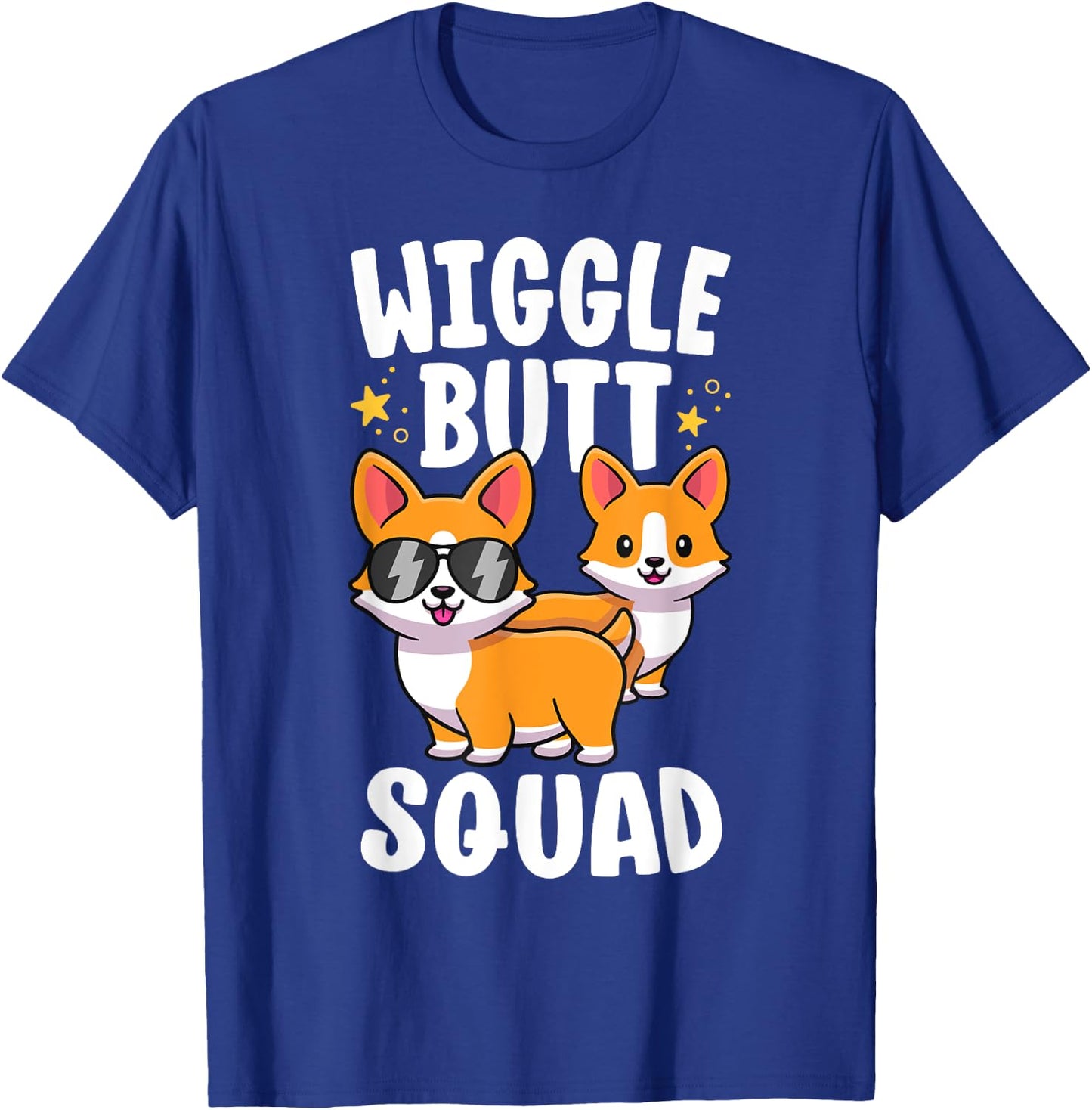 Funny Corgi Shirt For Kids Women Wiggle Butt Squad Crew T-Shirt - T-Shirt | Royal