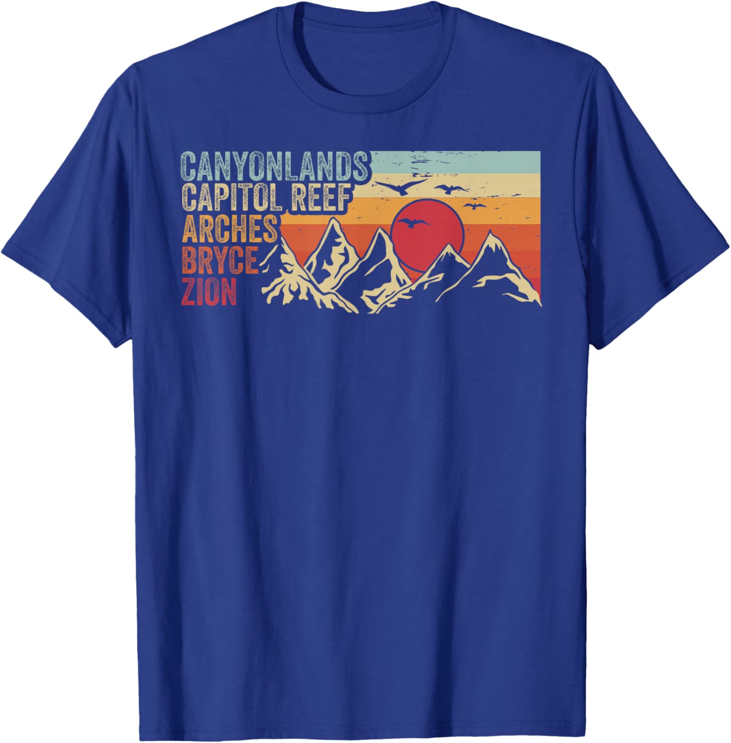 Vintage Utah Souvenir Big 5 Utah Mighty Five National Park T-Shirt - T-Shirt | Royal