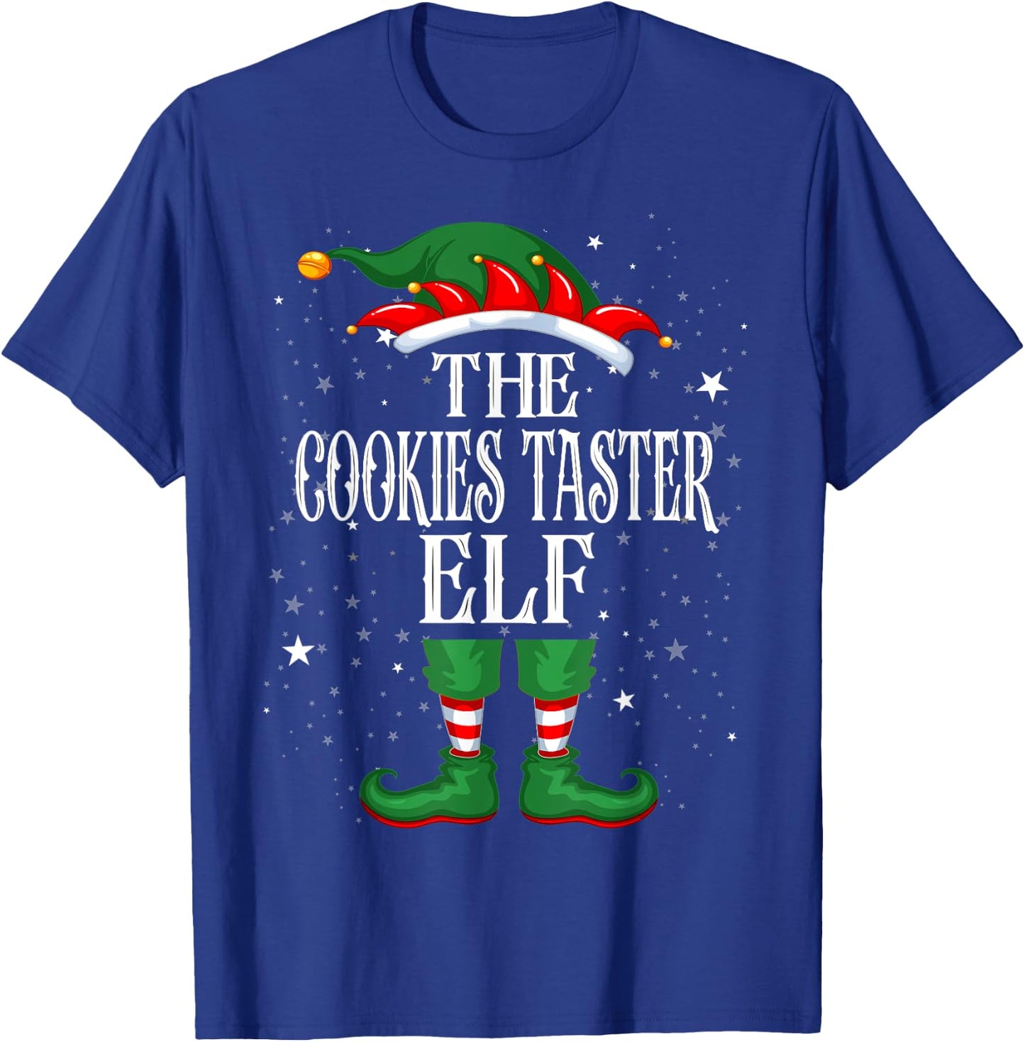 Christmas Elf Matching Family Group Funny Cookies Taster Elf T-Shirt - T-Shirt | Royal