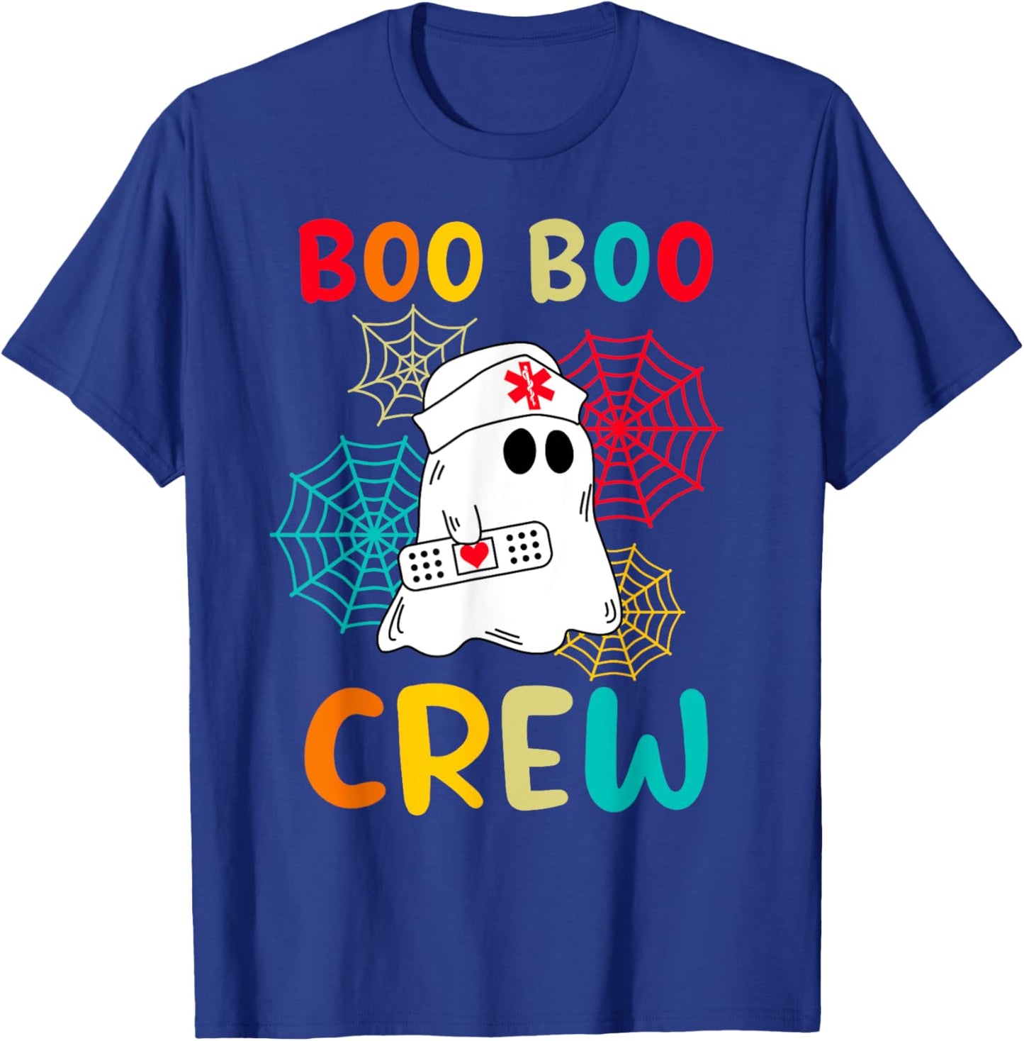 Boo Boo Crew Funny Halloween Nurse Healthcare Workers T-Shirt - T-Shirt | Royal