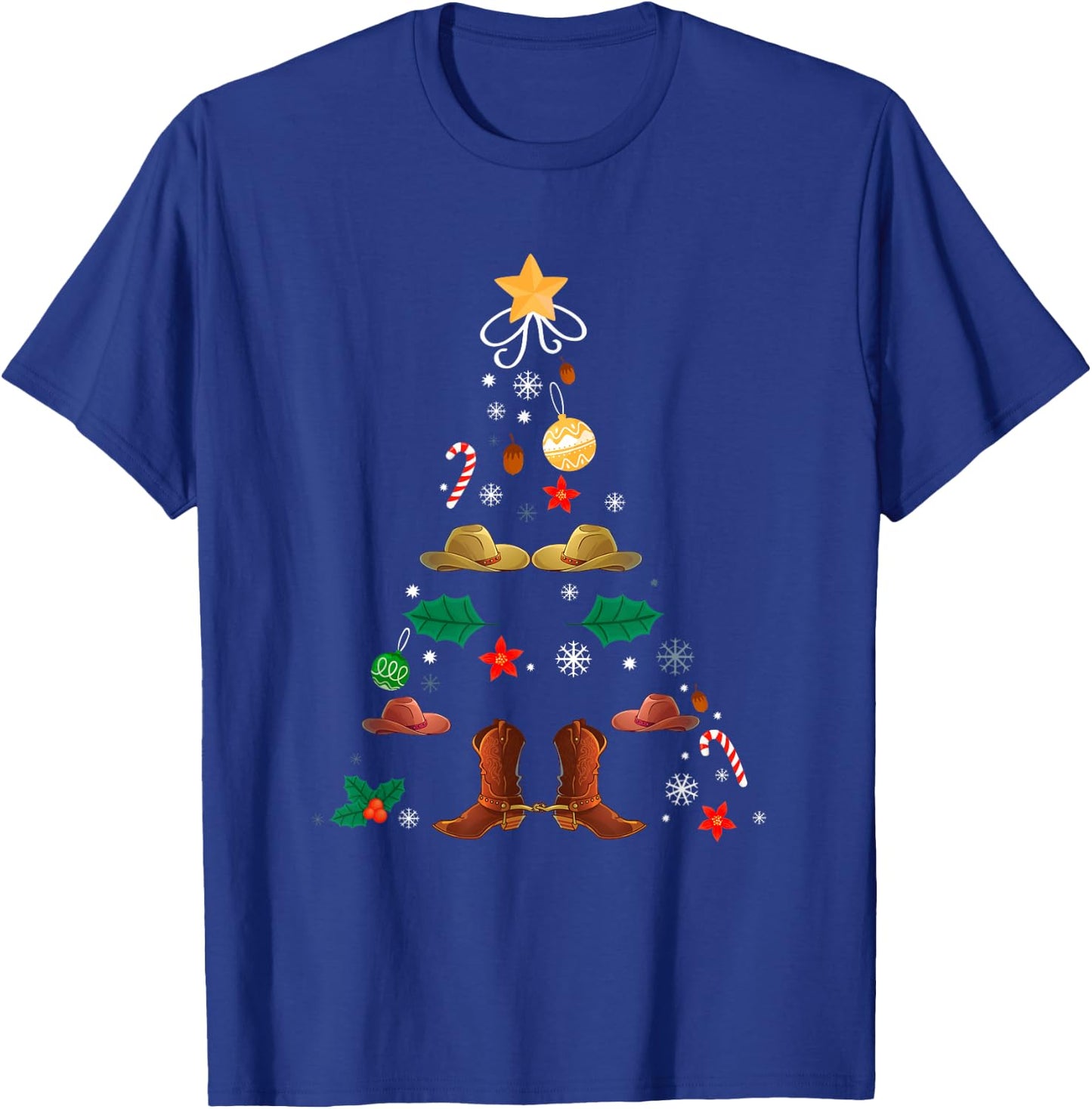 Christmas Tree Christmas New Year Line Dance Xmas Winter T-Shirt - T-Shirt | Royal