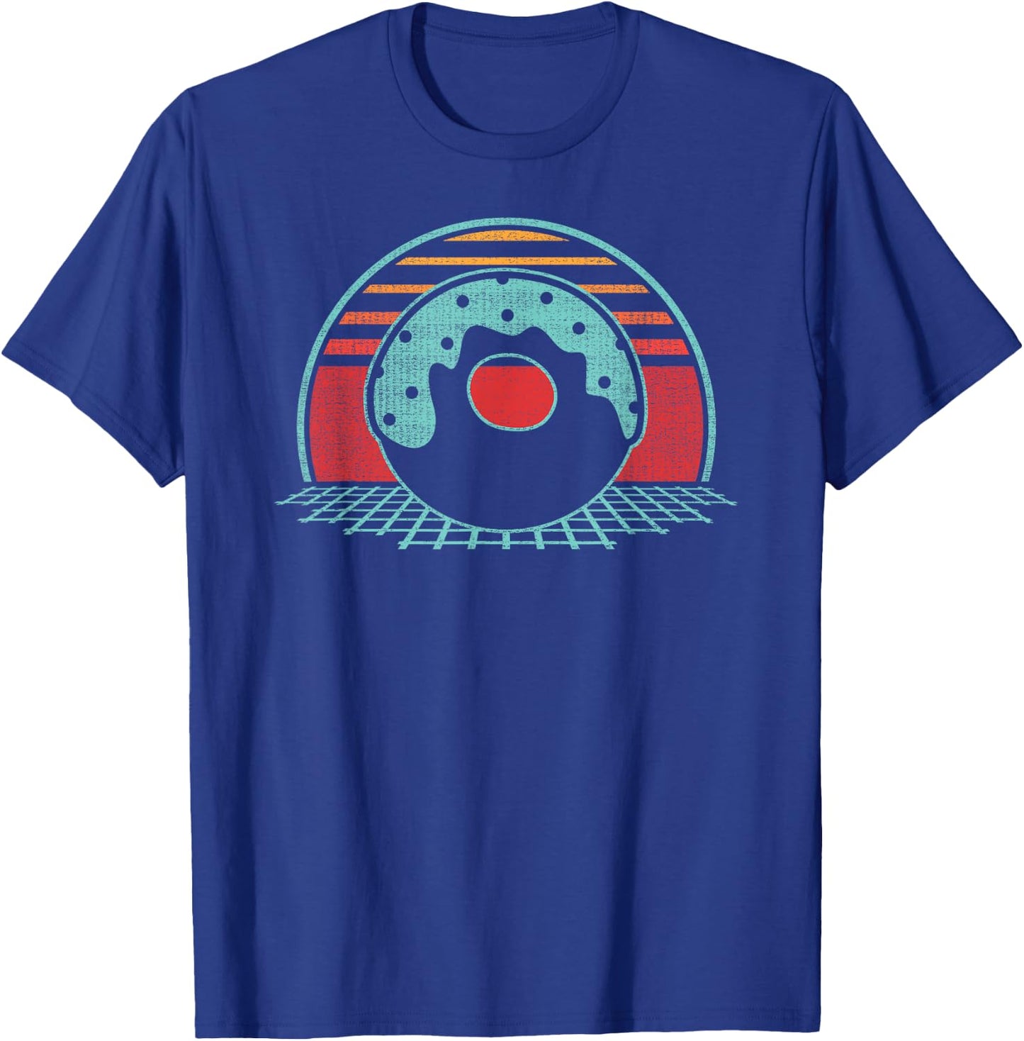 Donut Retro Doughnut Vintage 80s Style Gift T-Shirt - T-Shirt | Royal