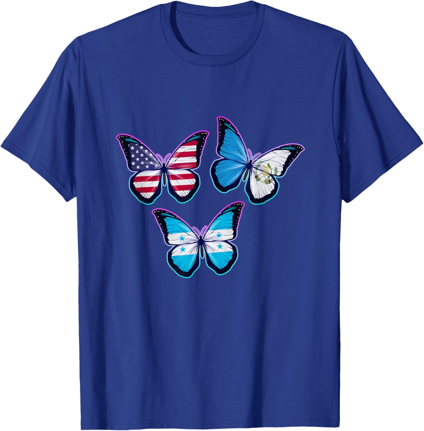 Multiculti Heritage. Honduras, Guatemala and the USA T-Shirt - T-Shirt | Royal