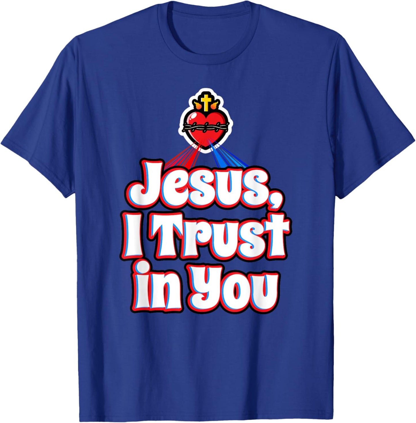 Divine Mercy for Kids Jesus I Trust in You Sacred Heart Cute T-Shirt - T-Shirt | Royal