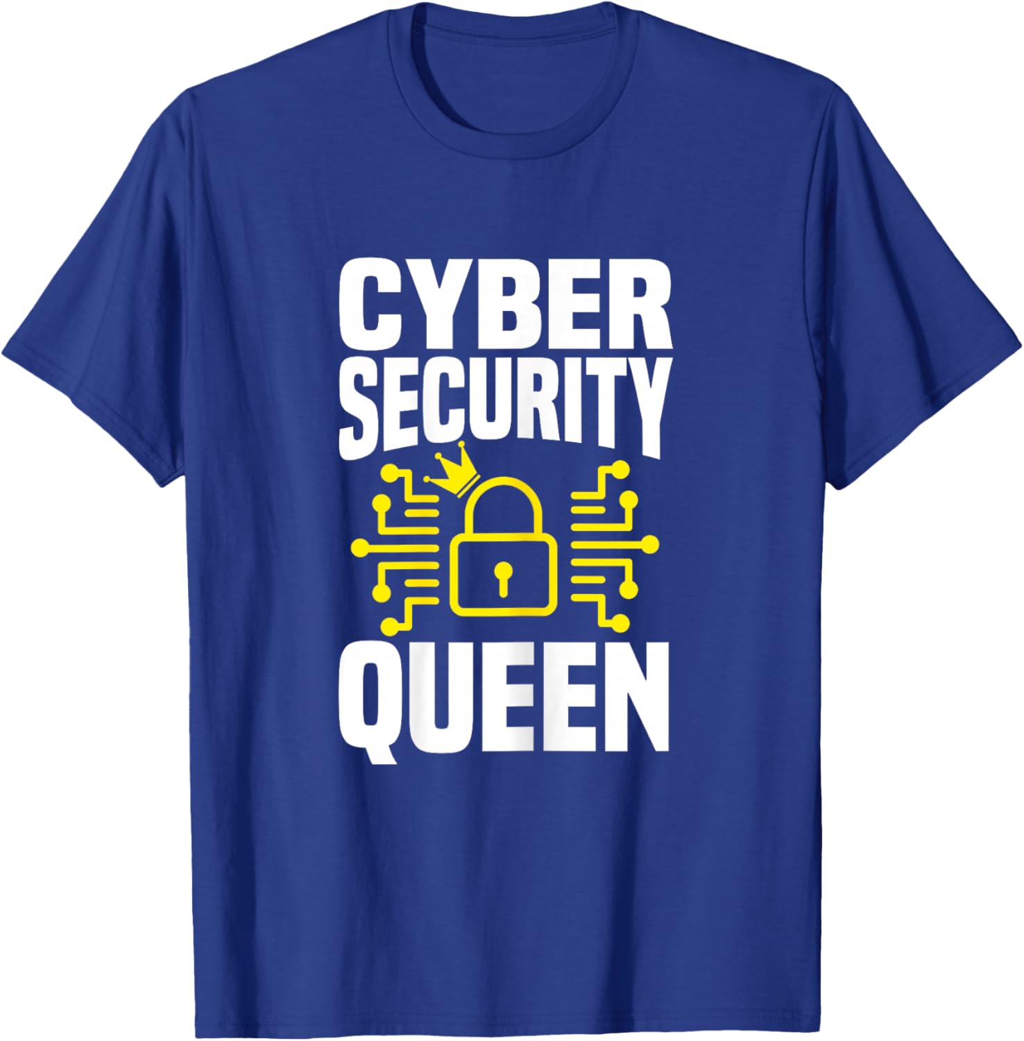 Great Cyber Security Queen Outfit Computer Science T-Shirt - T-Shirt | Royal
