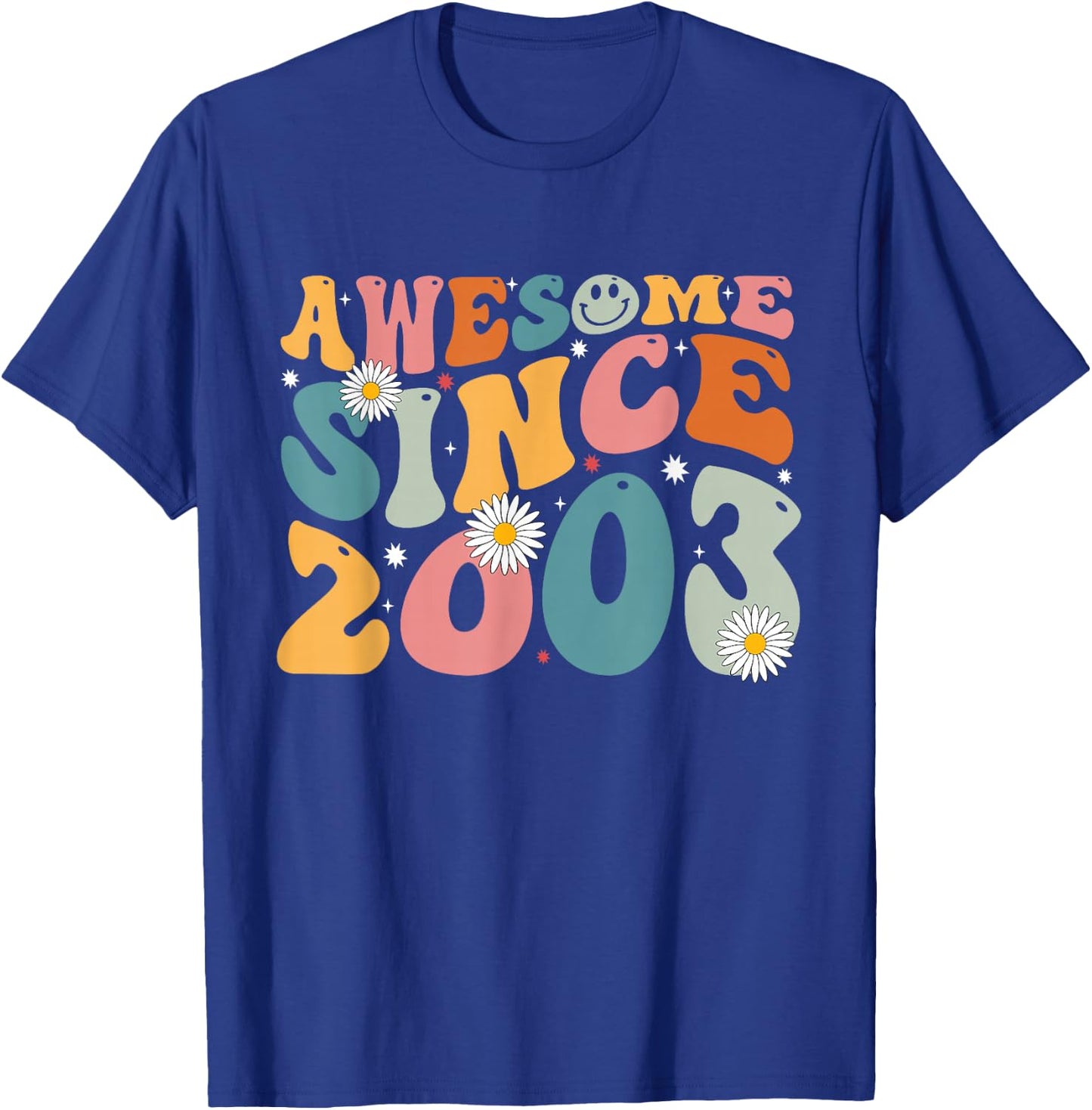 Awesome Since 2003 22nd Birthday Retro Gifts Born in 2003 T-Shirt - T-Shirt | Royal