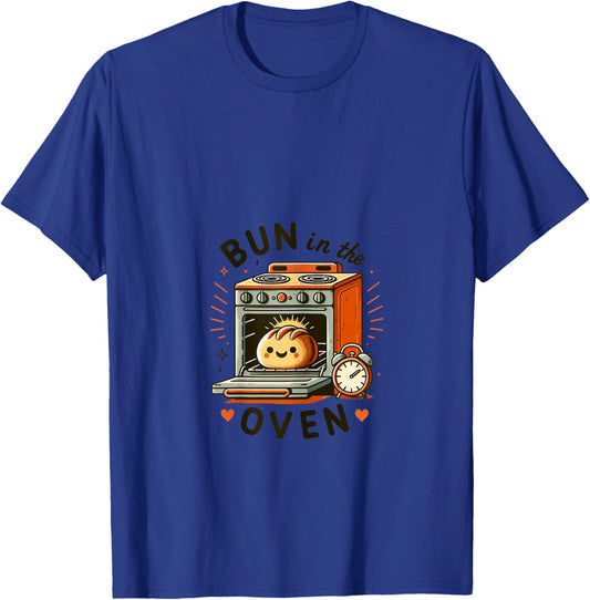 Bun in the Oven - Cute Pregnancy Announcement T-Shirt - T-Shirt | Royal