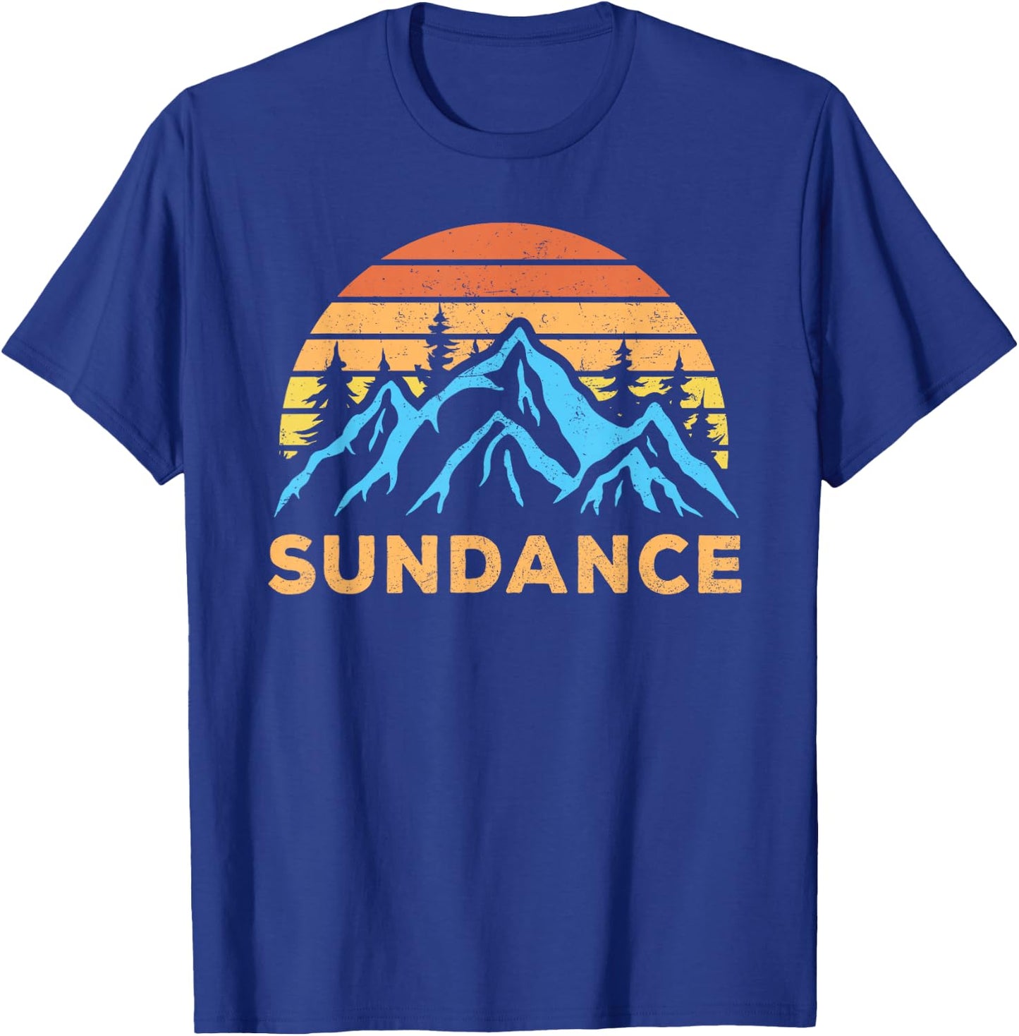 Vintage Sundance Utah Retro Mountain Ski Vacation Souvenir T-Shirt - T-Shirt | Royal