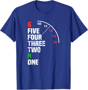 Motorcycle Gear Shift Pattern Motorcyclist T-Shirt - T-Shirt | Royal