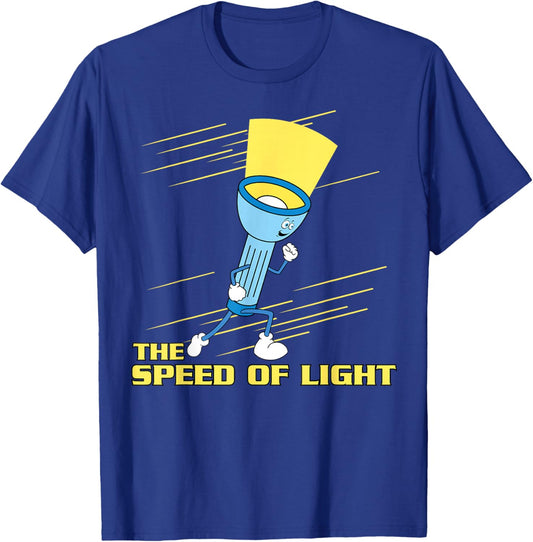 Speed of Light, Funny Physics Flashlight, The Speed of Light T-Shirt - T-Shirt | Royal
