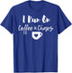 "I Run on Coffee and Chaos" Funny Coffee Saying T-Shirt - T-Shirt | Royal