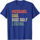Disc Golf Funny Husband Dad Legend Vintage Frisbee Sport T-Shirt - T-Shirt | Royal
