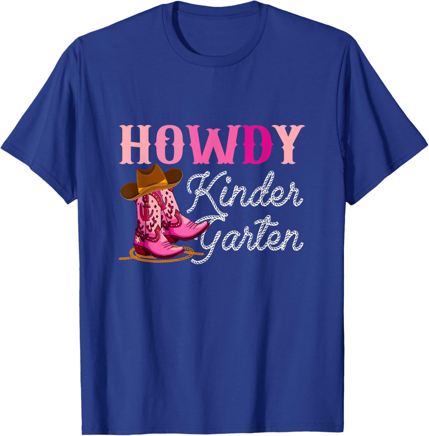 Howdy Kindergarten Teacher Rodeo Country Western Cowgirl T-Shirt - T-Shirt | Royal