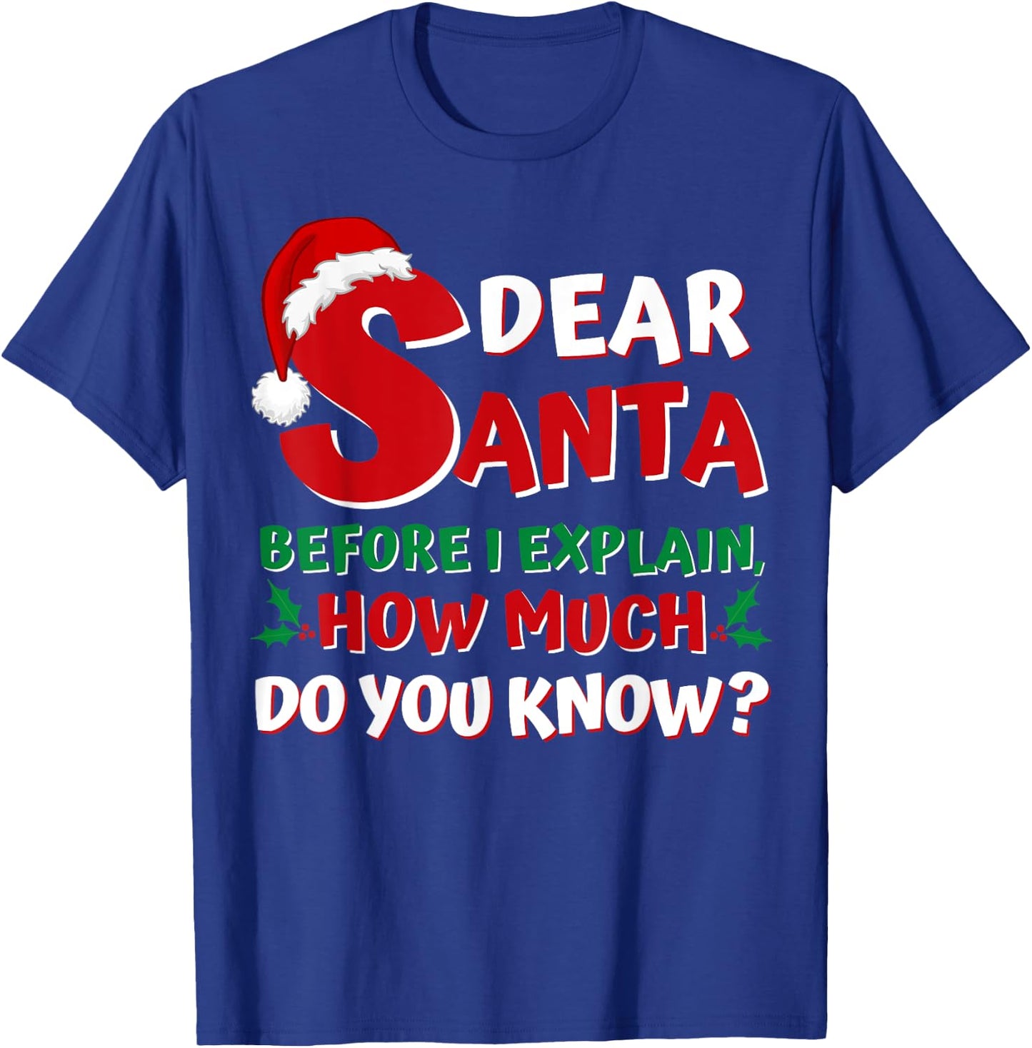 2024 Funny Christmas Shirts Kids Adults Santa I Can Explain T-Shirt - T-Shirt | Royal